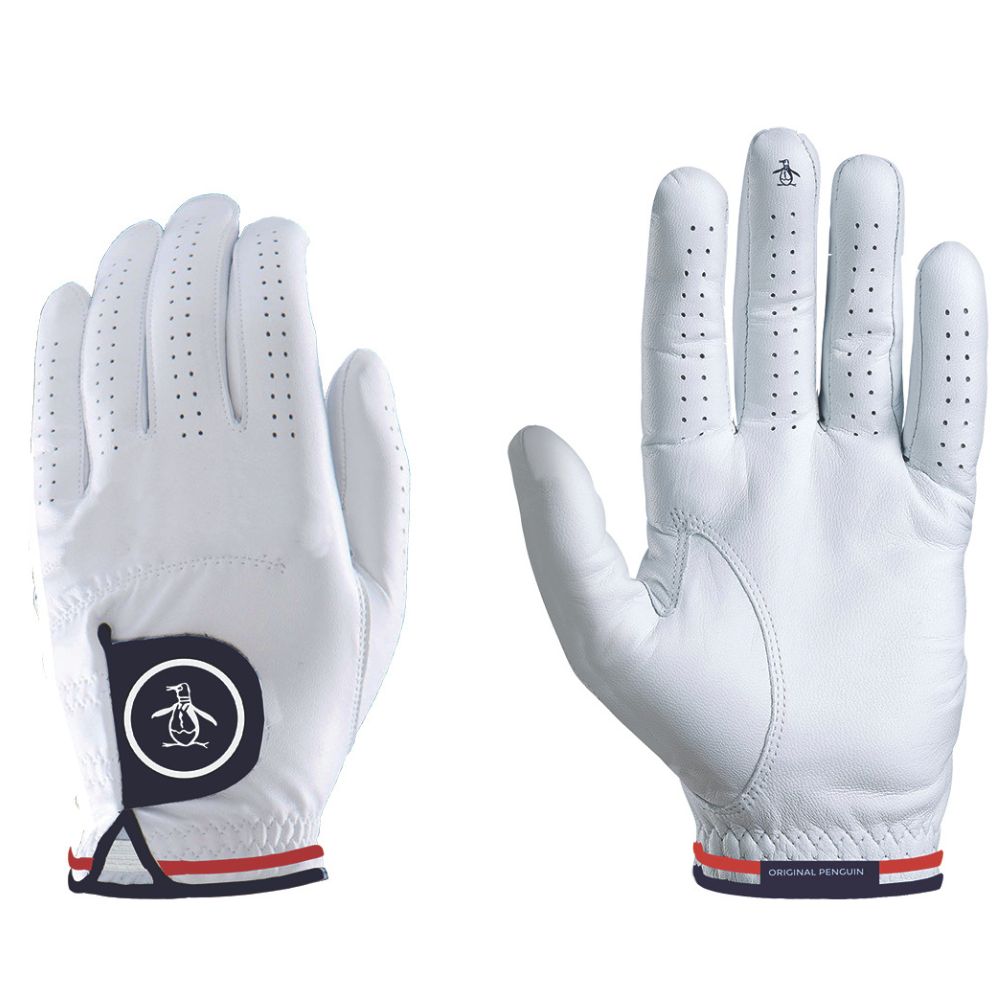 Original Penguin Pete Golf Glove 2026 - OGASC063-118 Bright White 118 S Left Hand (Right Handed Golfer)