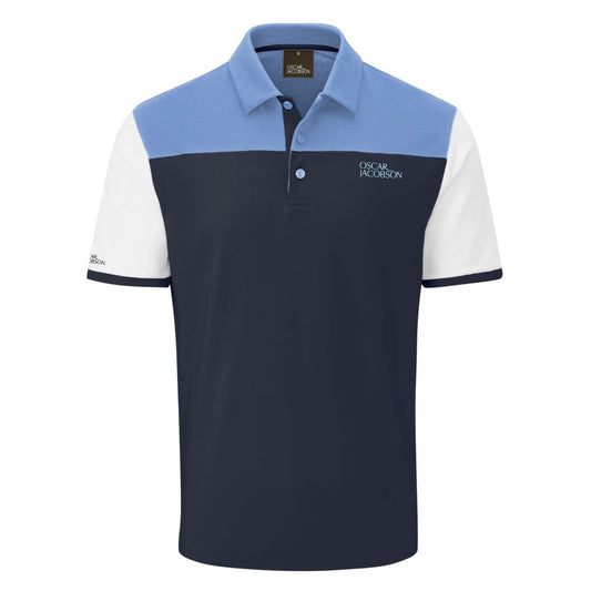 Oscar Jacobson Adelaide Men's Golf Polo Shirt 2026 - Navy/Dodger Blue Navy / Dodger Blue M