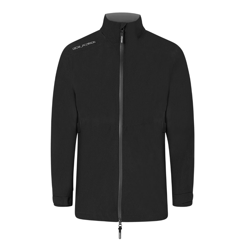 Oscar Jacobson Alex Full Zip Waterproof Men's Golf Jacket 2026 - Black / Pewter Black / Pewter M