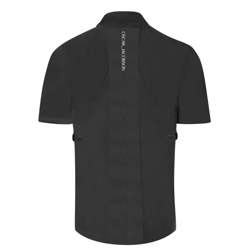 Oscar Jacobson Arlington 1/4 Zip Waterproof Mens Short Sleeve Golf Jacket 2025 - Black / Pewter
