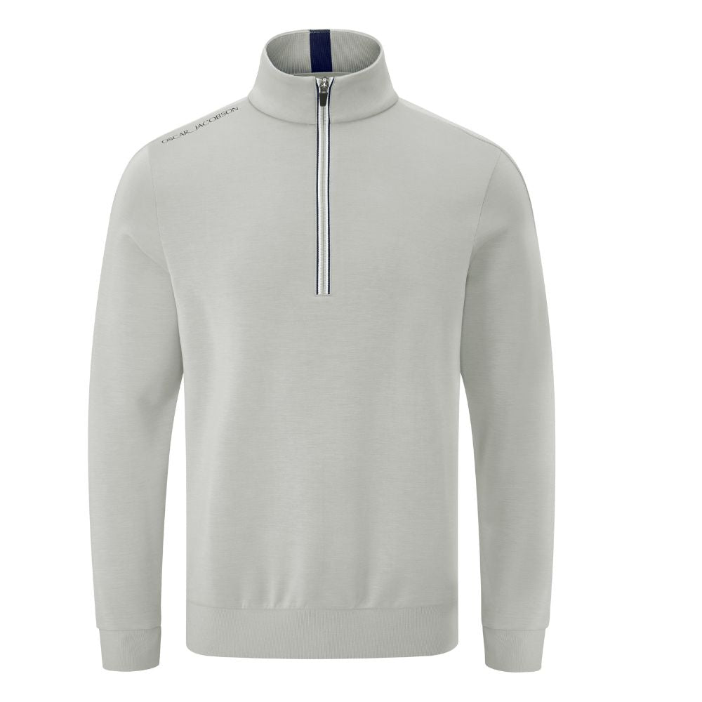 Oscar Jacobson Drew Men's Pullover Golf Top 2026 - Aluminium Aluminium M