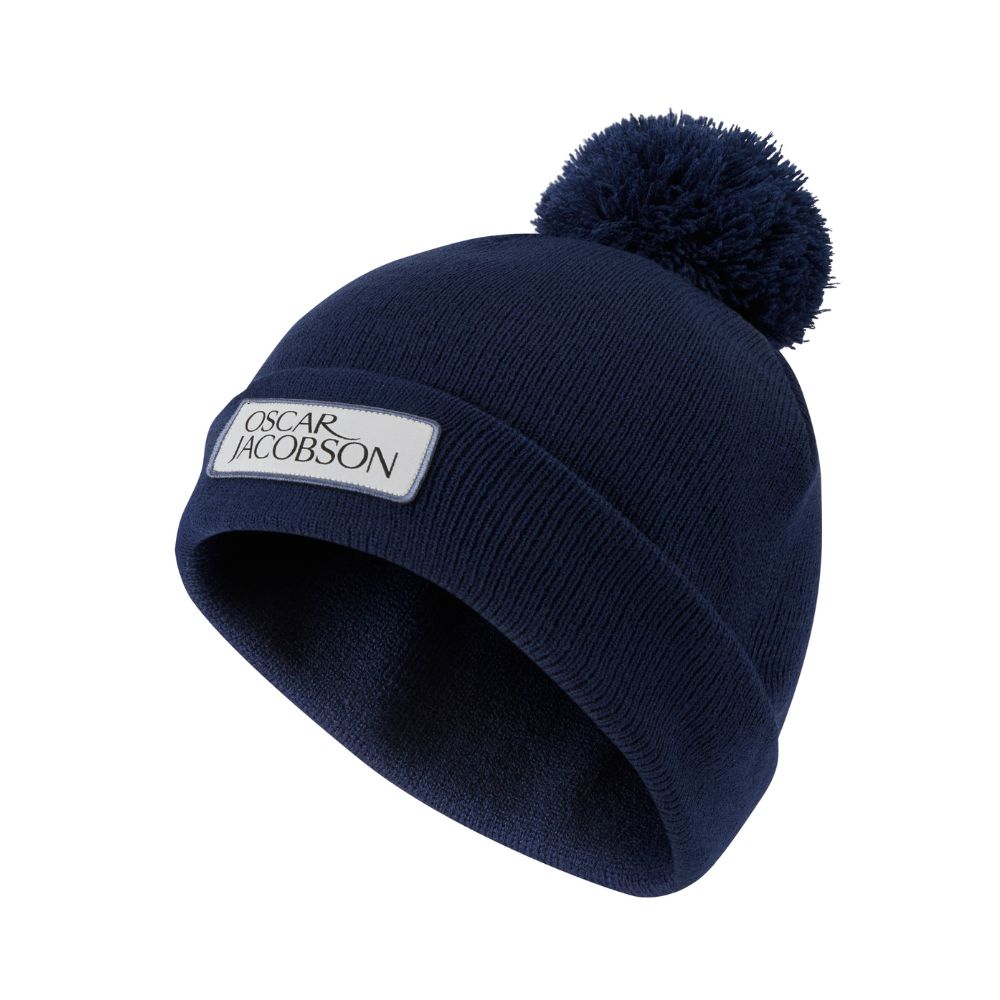 Oscar Jacobson Knitted III Golf Bobble Hat 2026 - Navy Navy OSFA