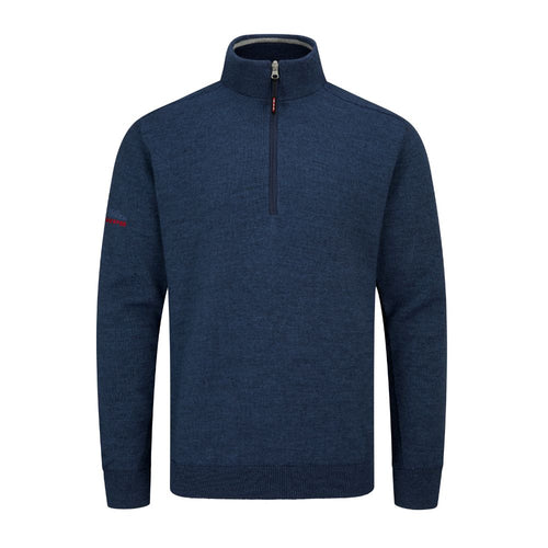 Oscar Jacobson Rumsey 1/4 Zip Men's Merino Lined Pullover Golf Top 2026 - Savoy Blue Savoy Blue M