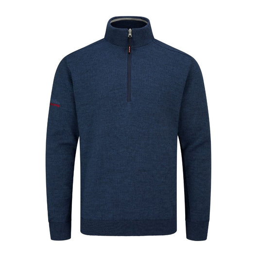 Oscar Jacobson Rumsey 1/4 Zip Men's Merino Lined Pullover Golf Top 2026 - Savoy Blue Savoy Blue M