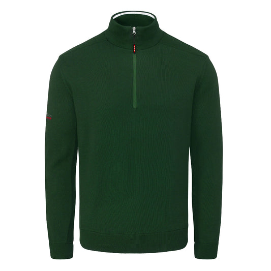 Oscar Jacobson Rumsey 1/4 Zip Mens Merino Lined Pullover Golf Top 2025 - Pineneedle Pineneedle M