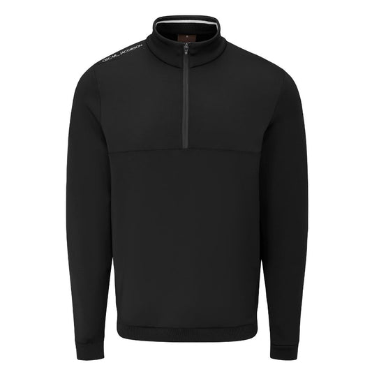 Oscar Jacobson Westland Mens 1/4 Zip Pullover Golf Top 2025 - Black Black M