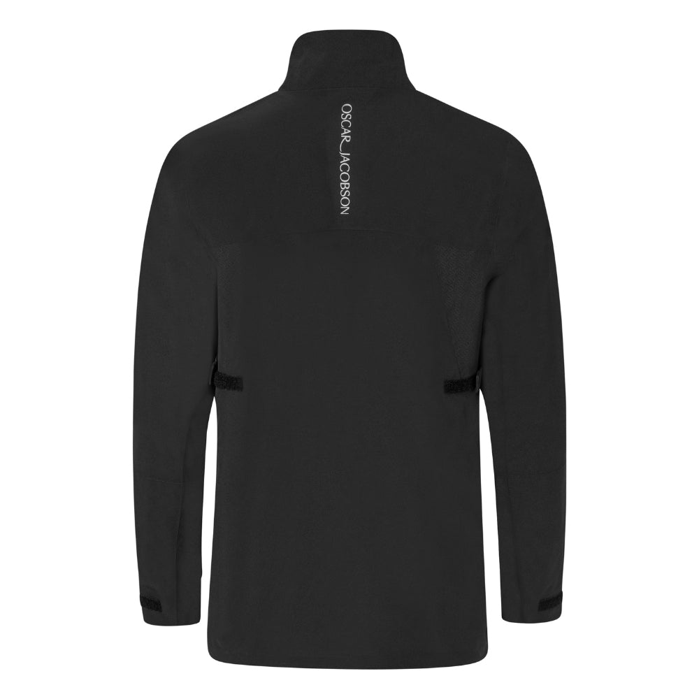 Oscar Jacobson Alex Full Zip Waterproof Mens Golf Jacket 2025 - Black / Pineneedle