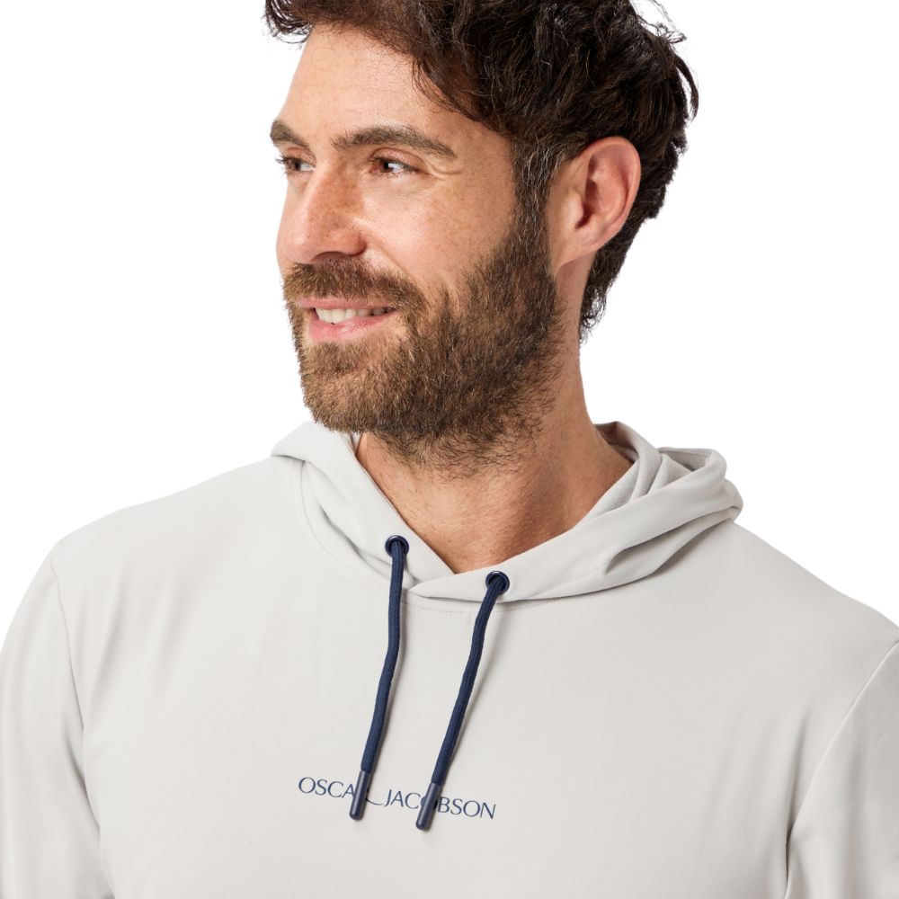 Oscar Jacobson Denbigh Men's Pullover Golf Top 2026 - Aluminium