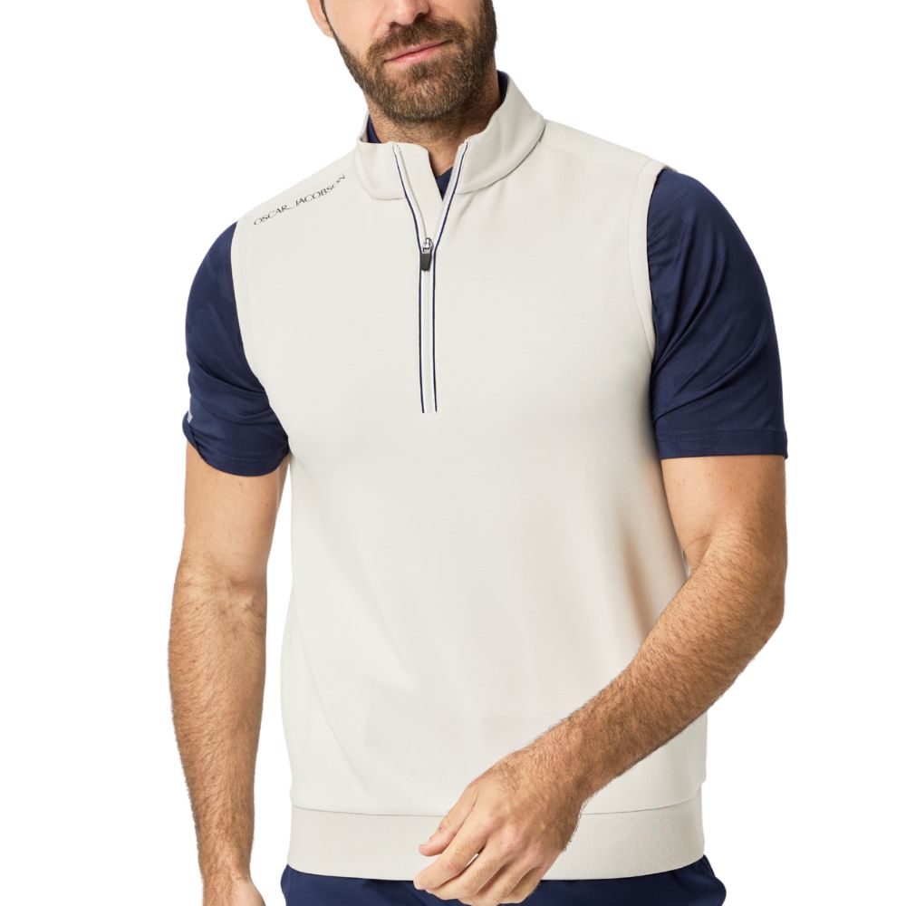 Oscar Jacobson Drew Sleeveless Men's Pullover Golf Top 2026 - Aluminium