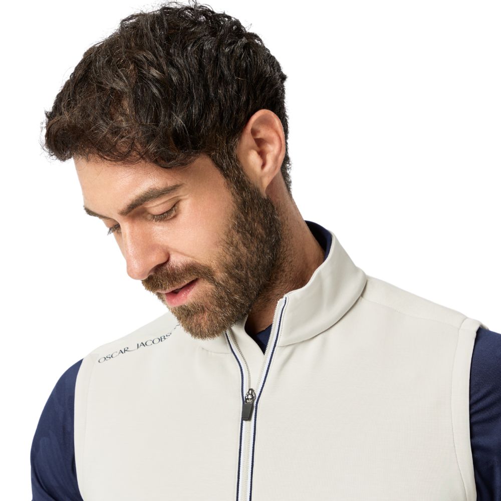 Oscar Jacobson Drew Sleeveless Men's Pullover Golf Top 2026 - Aluminium