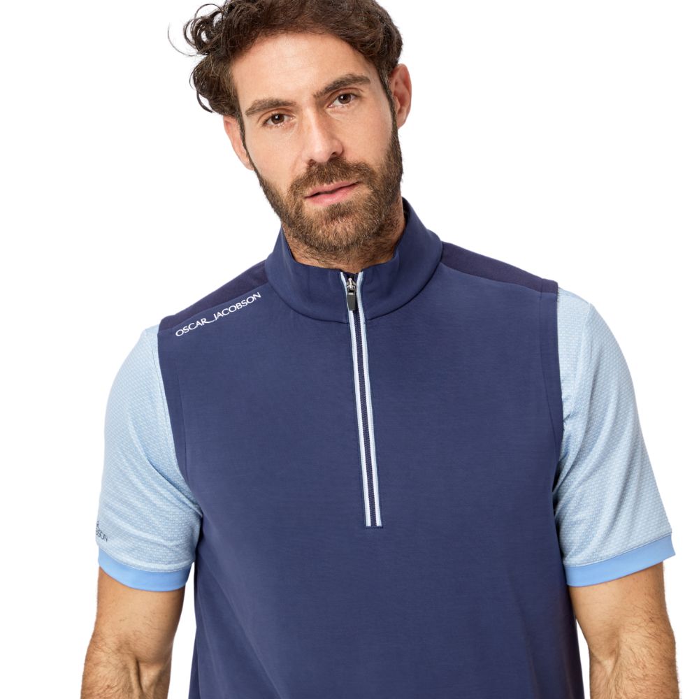 Oscar Jacobson Drew Sleeveless Men's Pullover Golf Top 2026 - Navy
