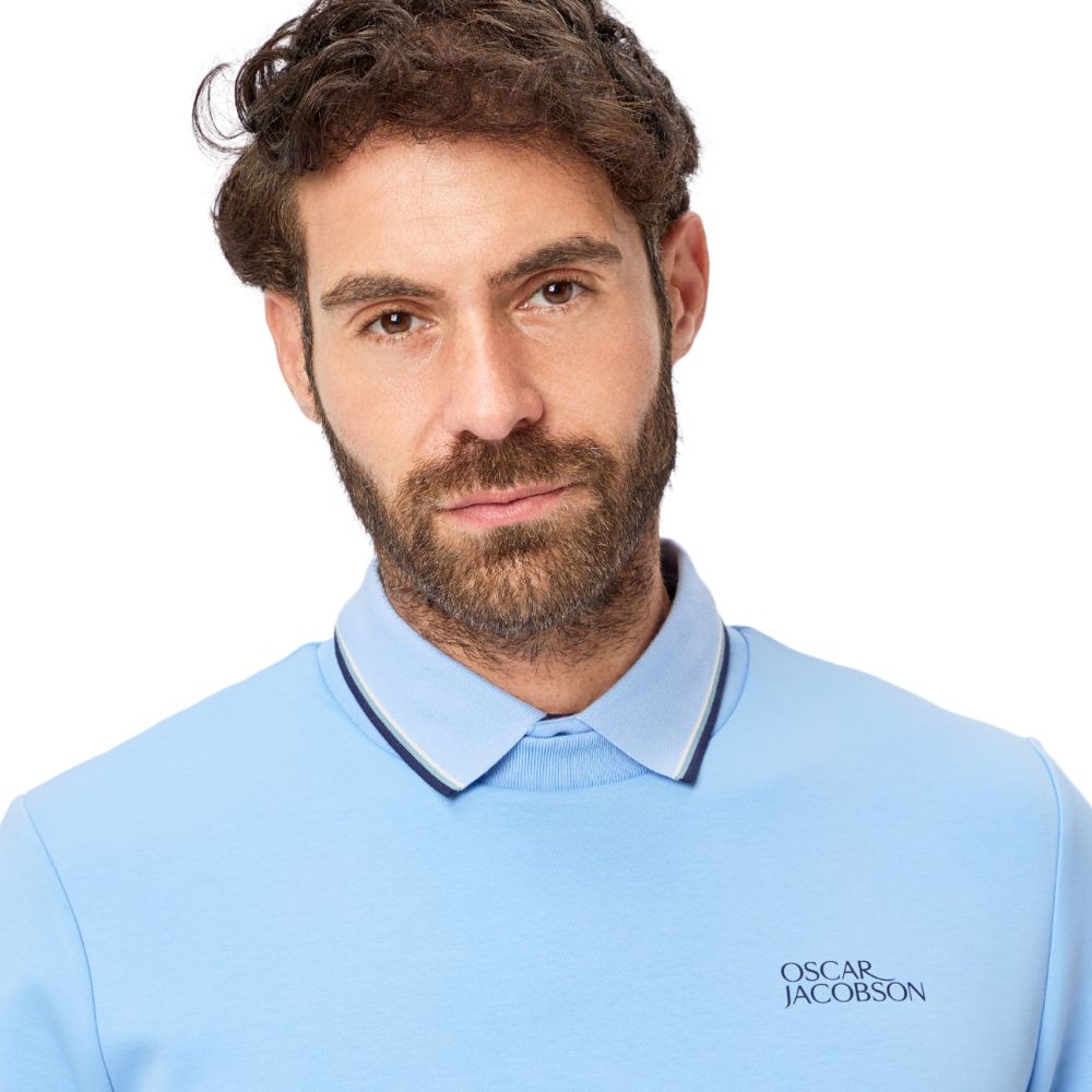 Oscar Jacobson Johnstone Tour Men's Pullover Golf Top 2026 - Dodger Blue