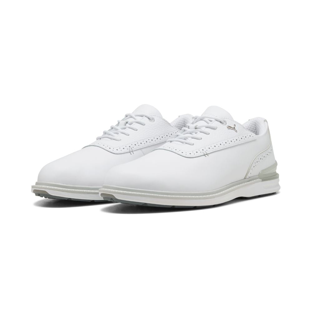 PUMA Avant 2.0 Spikeless Golf Shoes 2026 - White / Ash Grey / Slate Sky