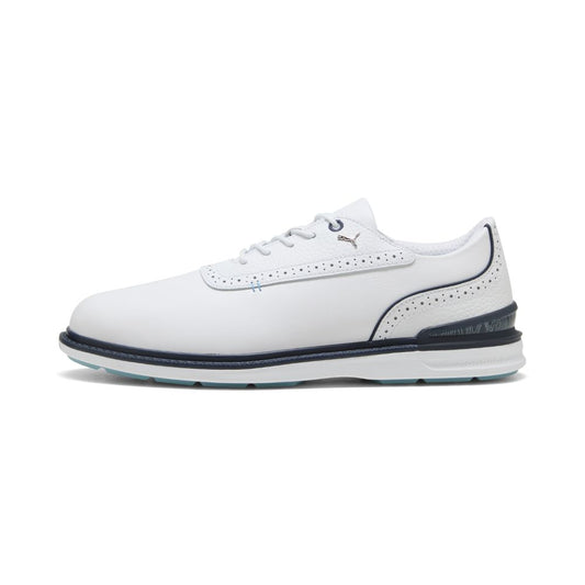 PUMA Avant 2.0 Spikeless Golf Shoes 2026 - White / Deep Navy / Spring Blue