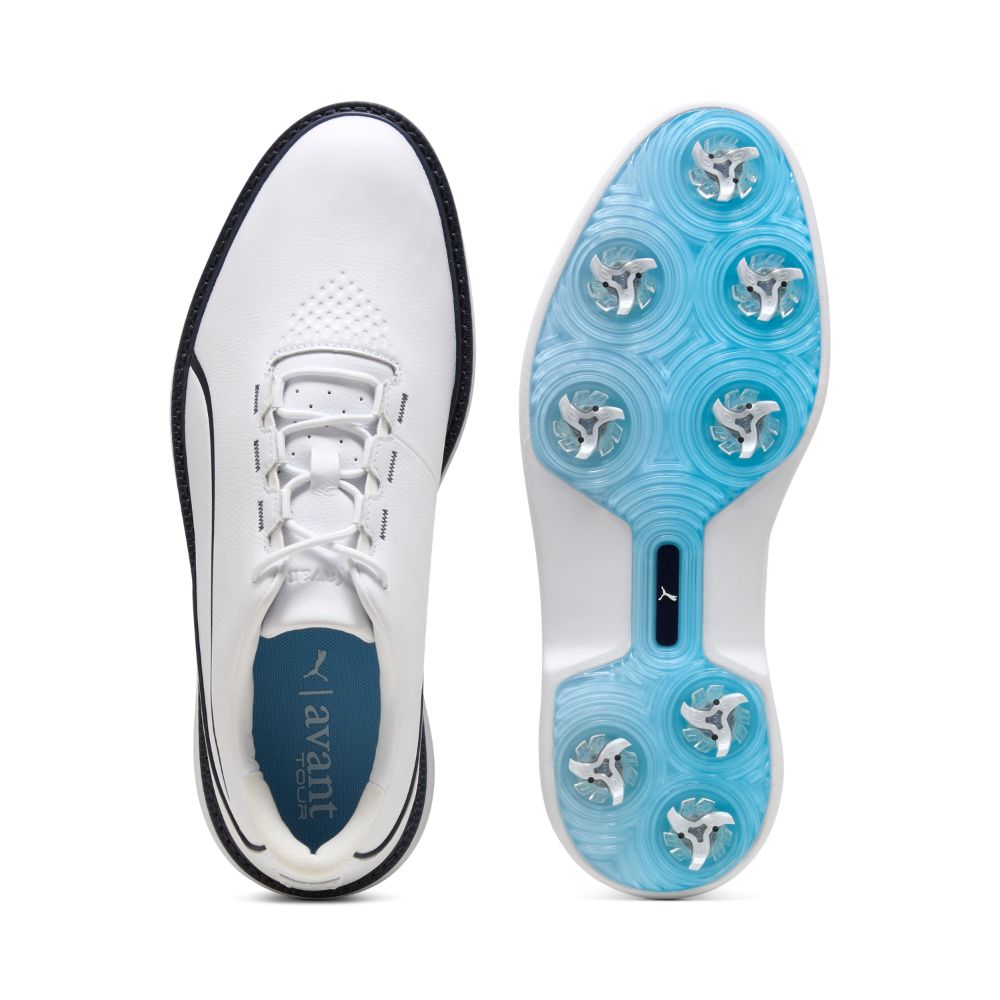 PUMA Avant Tour Spiked Golf Shoe 2026 - White / Deep Navy