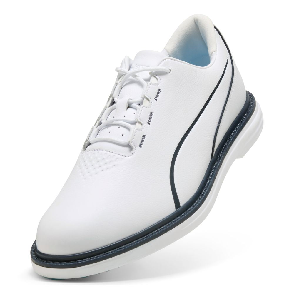 PUMA Avant Tour Spiked Golf Shoe 2026 - White / Deep Navy