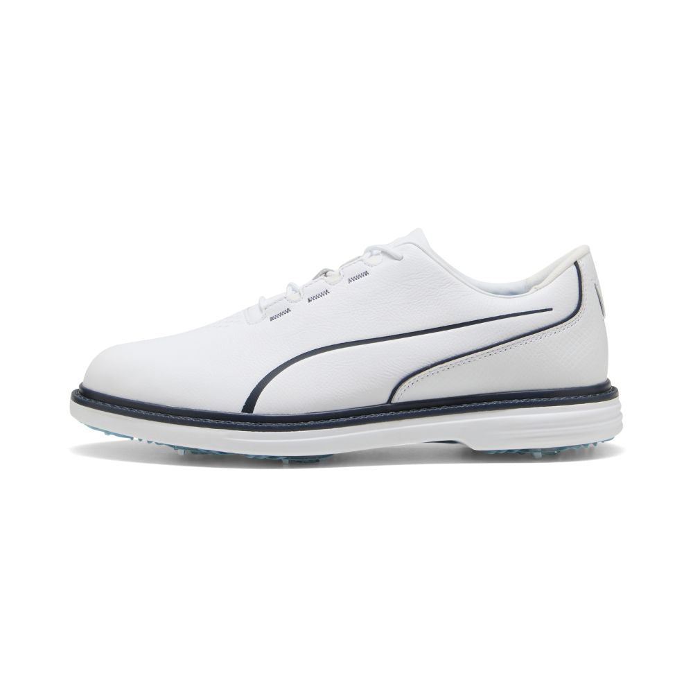 PUMA Avant Tour Spiked Golf Shoe 2026 - White / Deep Navy