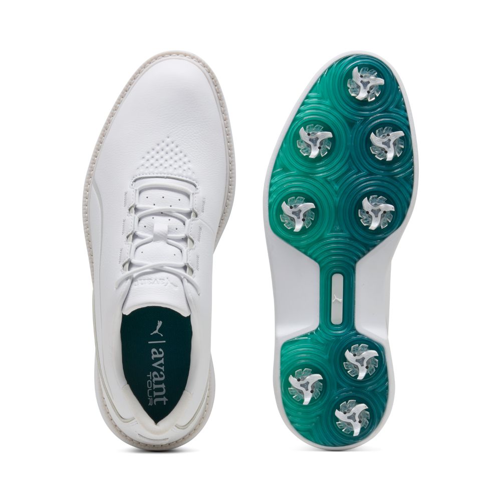 PUMA Avant Tour Spiked Golf Shoes 2026 - White / Feather Grey