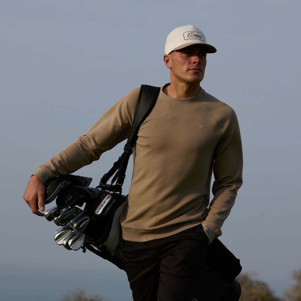 PUMA Cloudspun Fleece Golf Crewneck 2026 - Ice Coffee