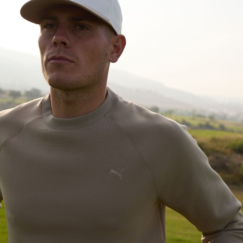 PUMA Cloudspun Fleece Golf Crewneck 2026 - Ice Coffee