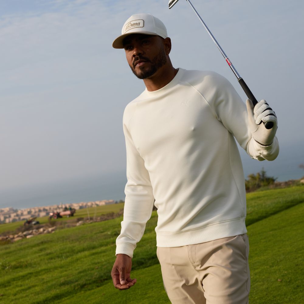 PUMA Cloudspun Fleece Golf Crewneck 2026 - Warm White