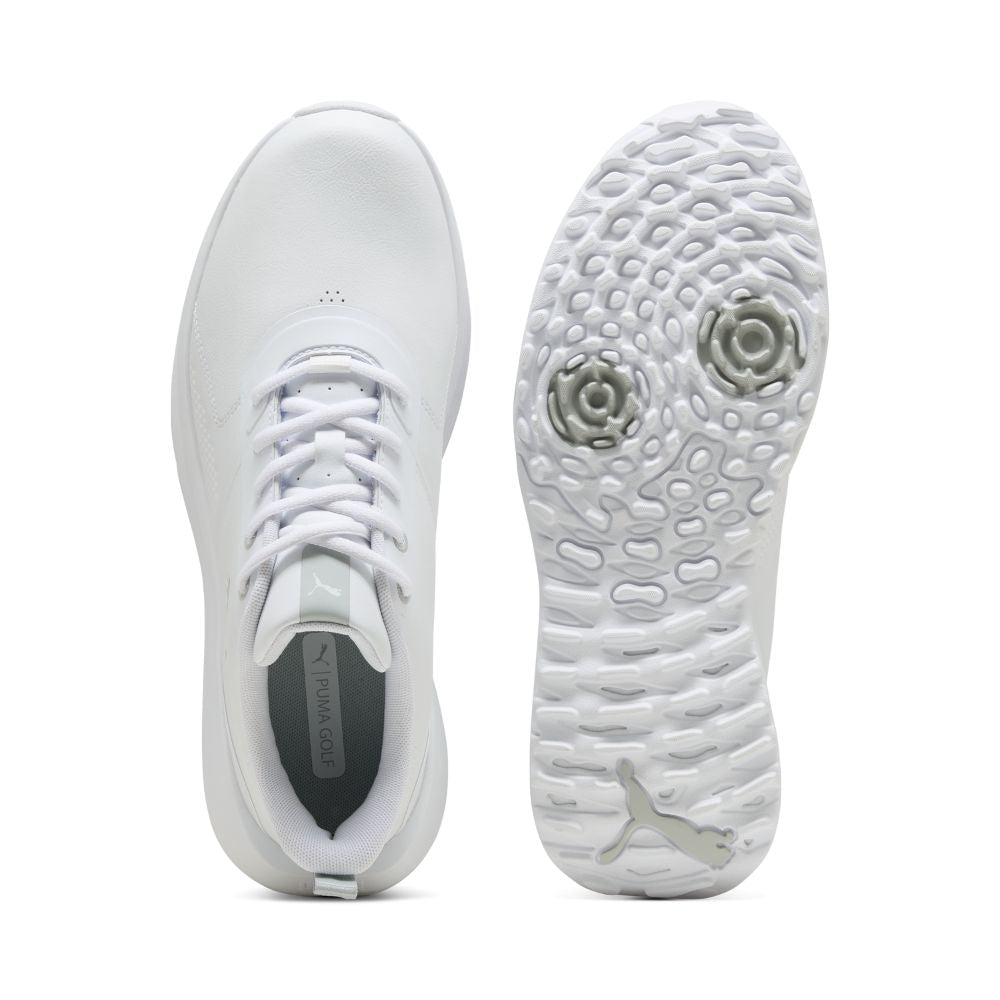 PUMA Fusion Grip 6 Evo Spikeless Golf Shoes 2026 - White / Ash Grey