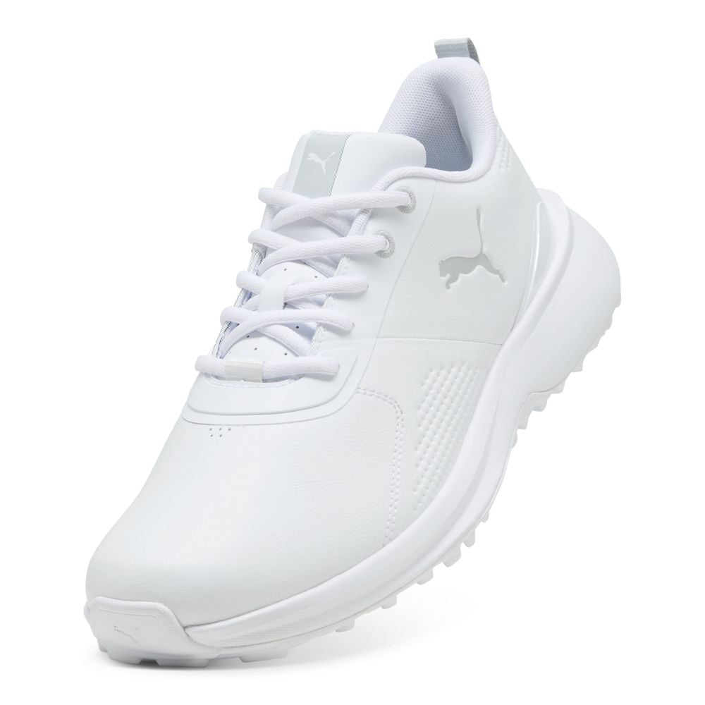PUMA Fusion Grip 6 Evo Spikeless Golf Shoes 2026 - White / Ash Grey