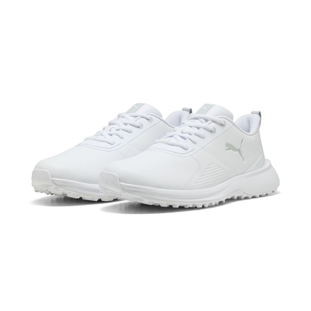 PUMA Fusion Grip 6 Evo Spikeless Golf Shoes 2026 - White / Ash Grey