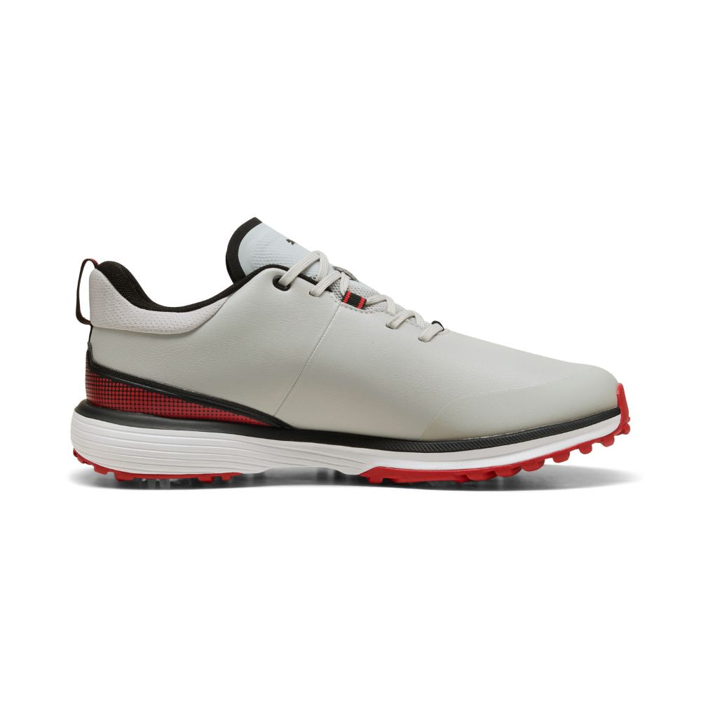 PUMA Fusion Grip ST Spiked Golf Shoes 2026 - Ash Grey / Black / Candy Apple Ash Grey / Black / Candy Apple 7