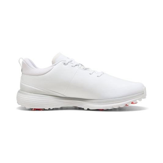 PUMA Fusion Grip ST Spiked Golf Shoes 2026 - White / Silver / Ash Grey