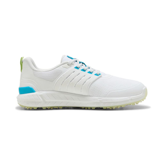 PUMA IGNITE Elevate 2 Tour Spiked Golf Shoe 2026 - White / Apple Spritz / Speed Blue White / Apple Spritz / Speed Blue 7