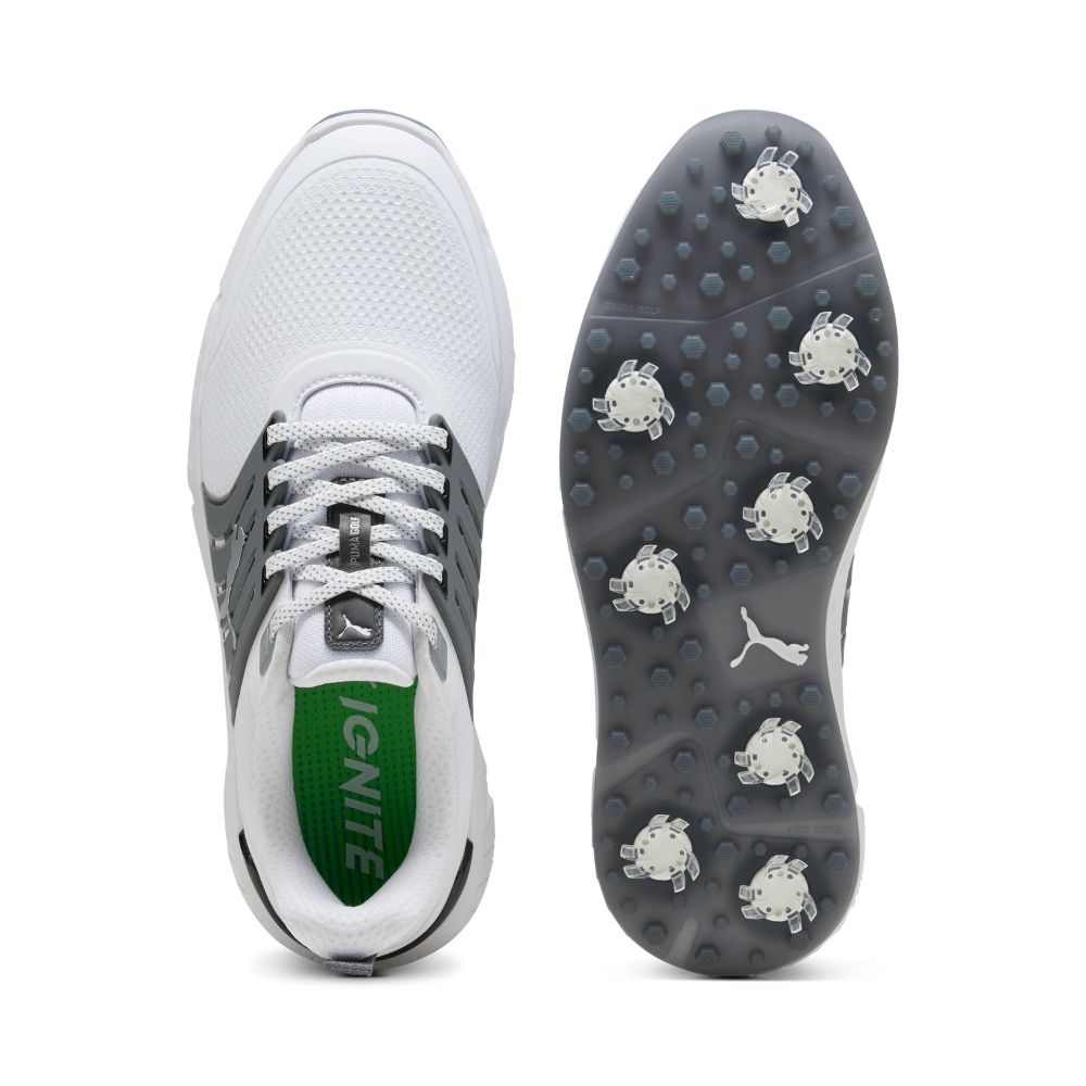 PUMA IGNITE Elevate 2 Tour Spiked Golf Shoe 2026 - White / Slate Sky / Black
