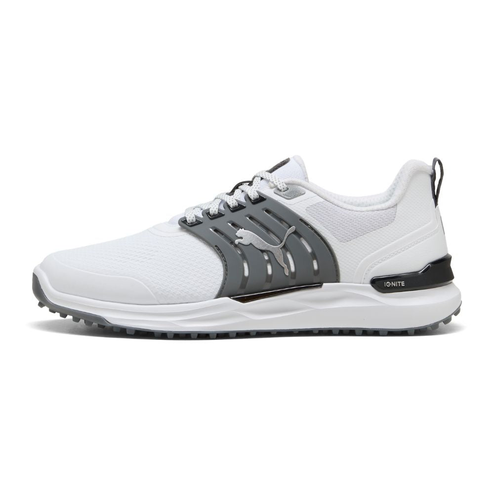 PUMA IGNITE Elevate 2 Tour Spikeless Golf Shoes 2026 - White / Slate White / Slate 7