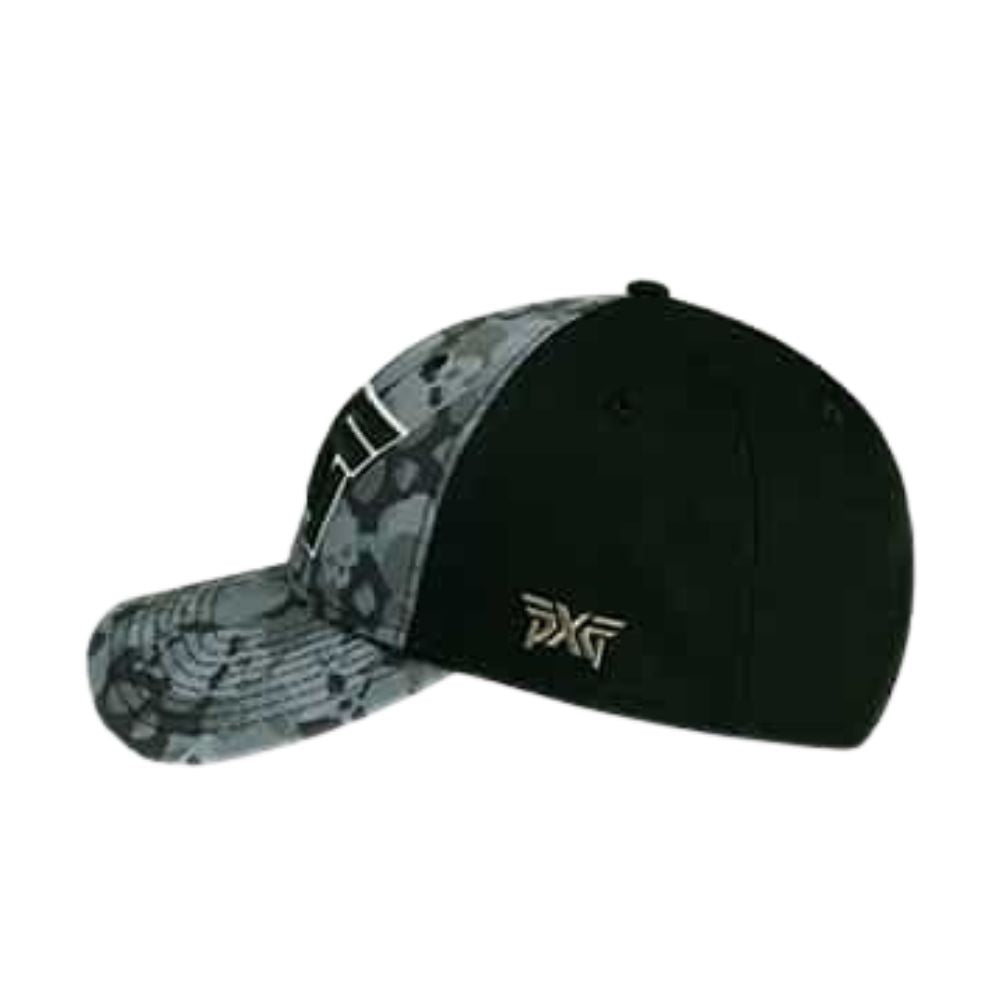 PXG Darkness Skull Camo Snapback Golf Cap 2025 - Black / Grey