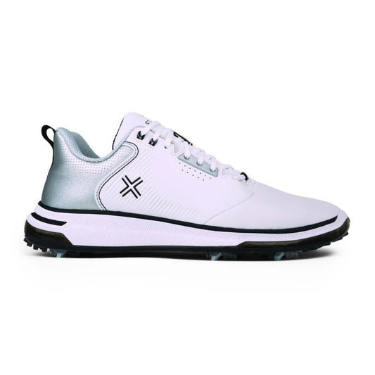 Payntr X 006 Mens Spiked Golf Shoes - White White 8