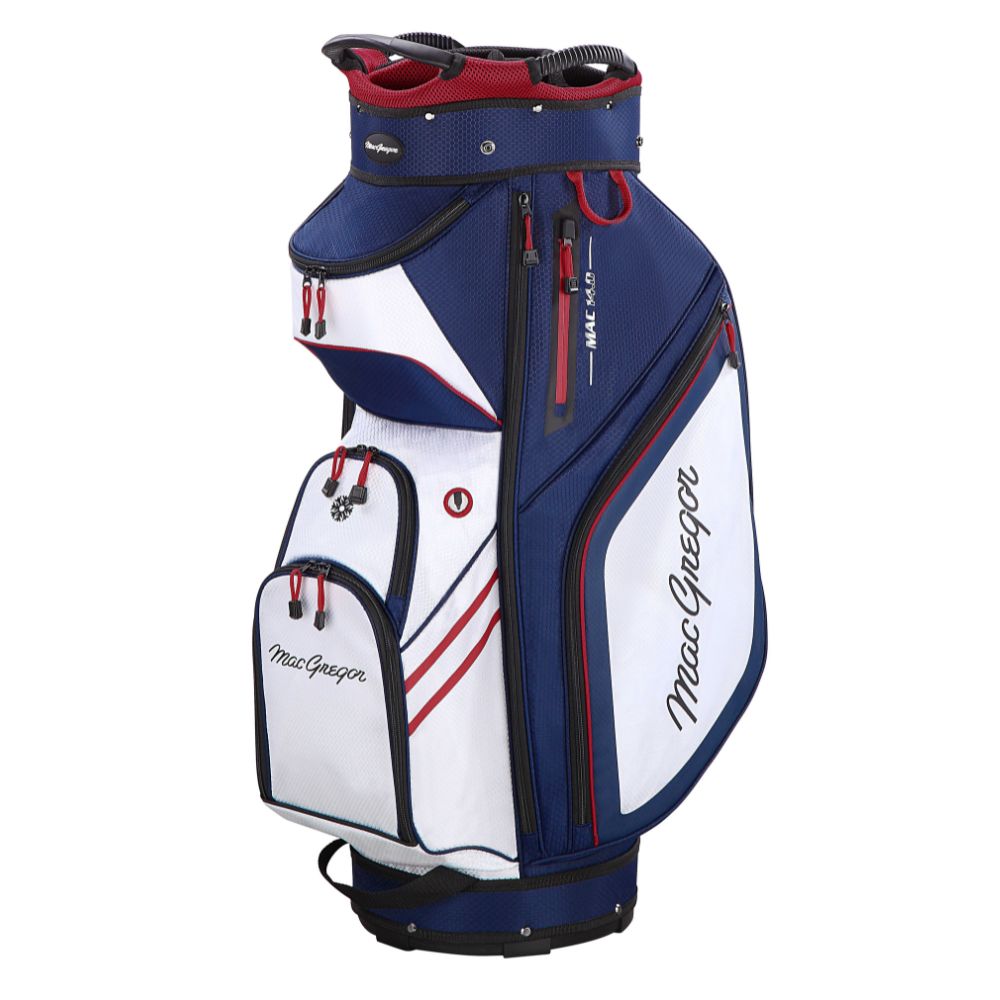 MacGregor Golf Principal 10" Cart Bag 2024 Navy / White / Red  