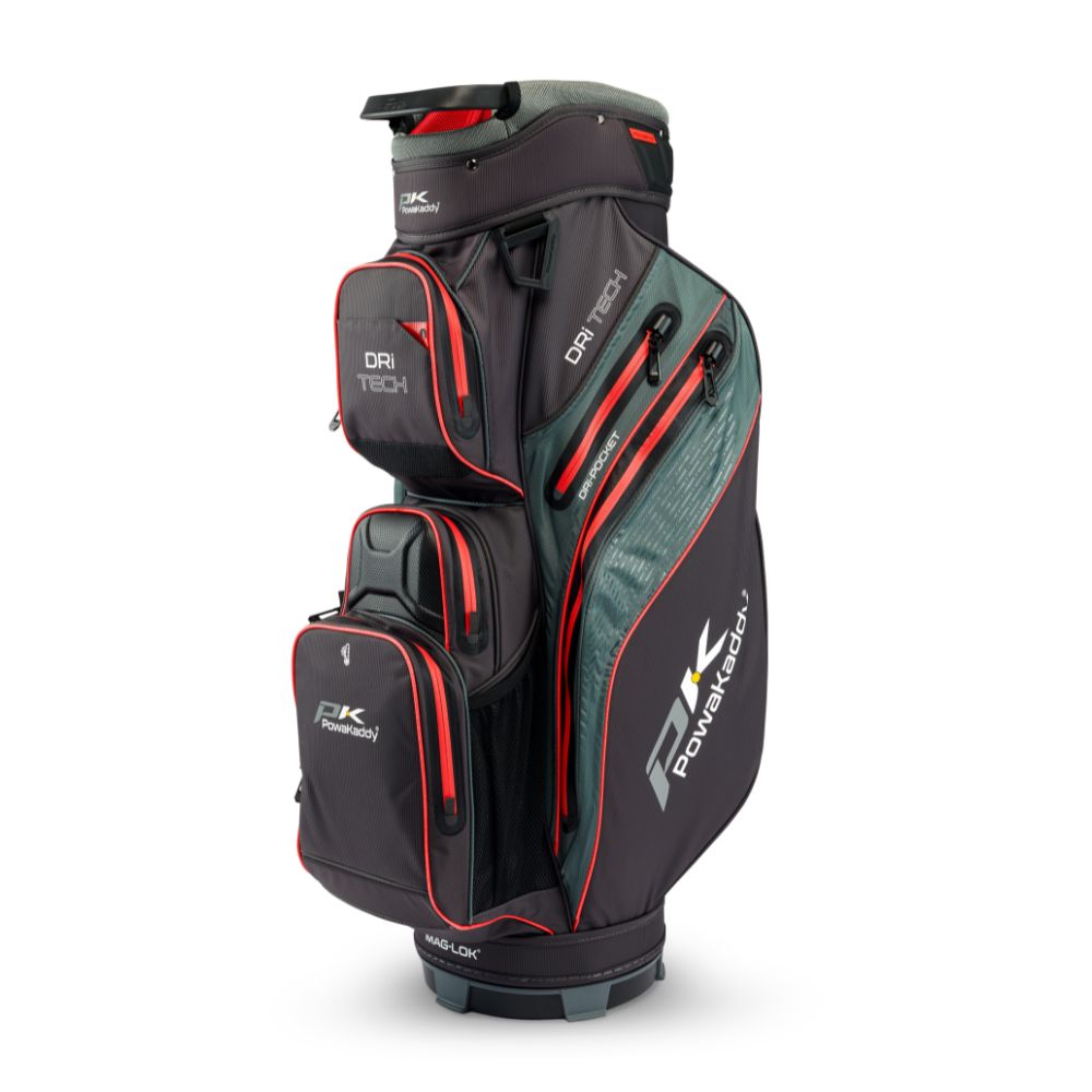 PowaKaddy Dri Tech Golf Cart Bag - Black / Red Black / Red