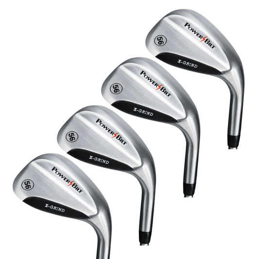 PowerBilt Golf X-Grind Satin Wedge - Set of 4 Wedges Right Hand 46° - 52° - 58° - 64°