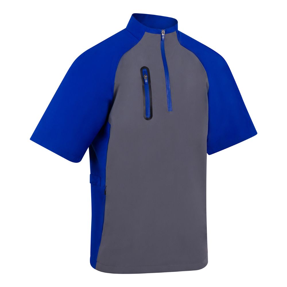 ProQuip Chinook Water Repellent Half Sleeve Top - Grey / Magnetic Blue Grey / Magnetic Blue S