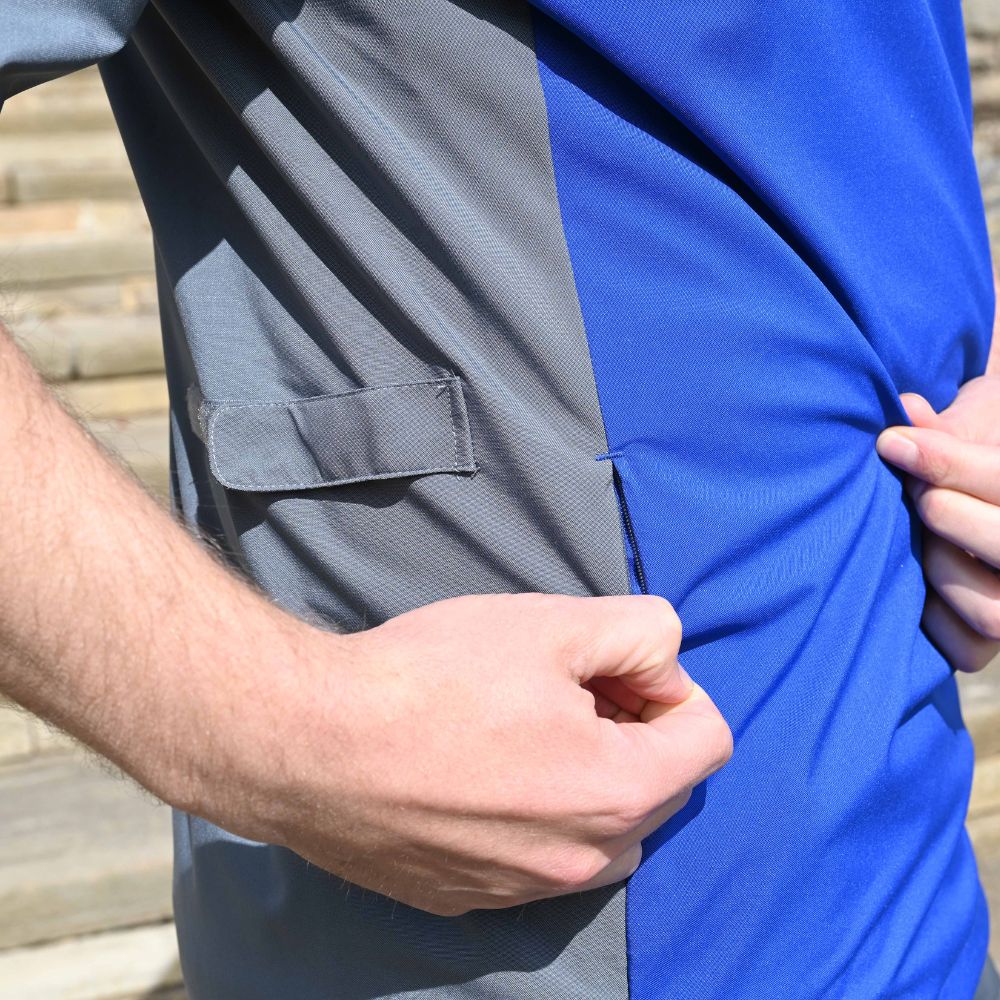 ProQuip Chinook Water Repellent Half Sleeve Top - Magnetic Blue / Grey