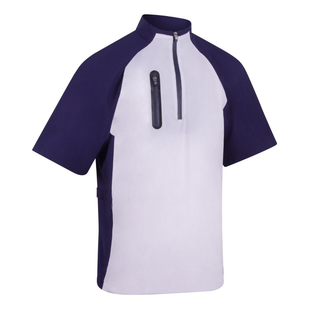 ProQuip Chinook Water Repellent Half Sleeve Top - White / Navy White / Navy S