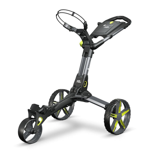 Motocaddy QB2 Cube Compact Folding Push Golf Trolley 2025 - Charcoal / Lime Charcoal / Lime