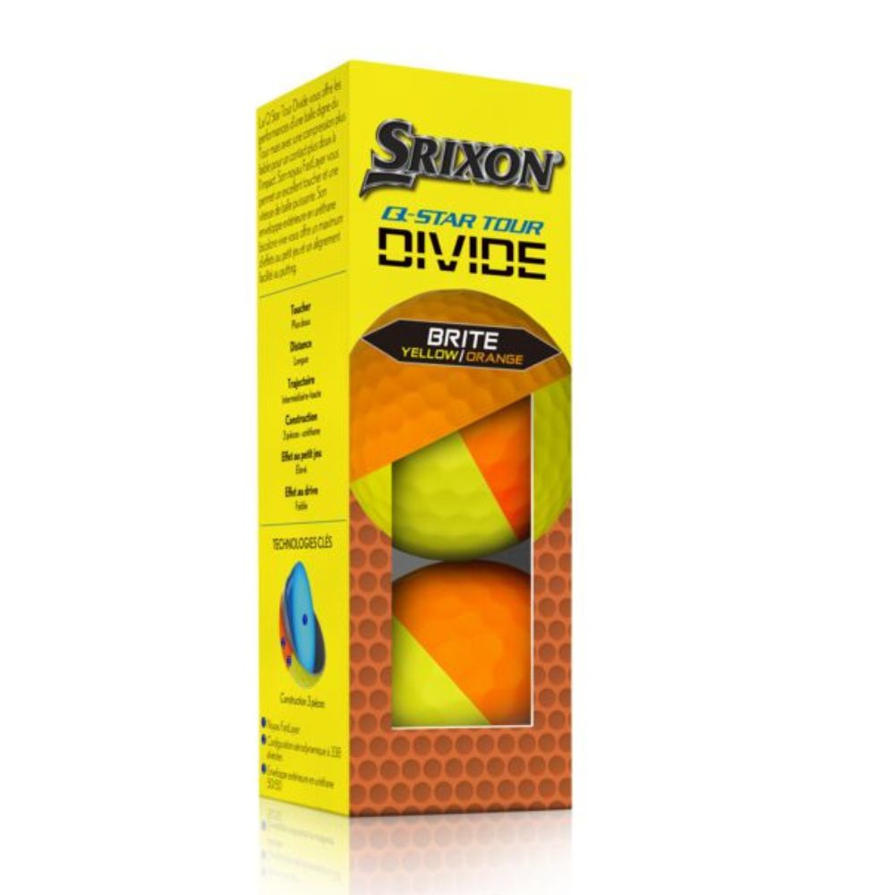 Srixon Q Star Tour Divide Golf Balls 2024 - Yellow Orange   