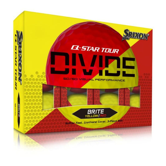 Srixon Q Star Tour Divide Golf Balls - Yellow Red Yellow/Red