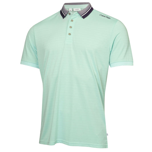 Calvin Klein Golf Parramore Polo Shirt Aqua CKMS24885 Aqua S 