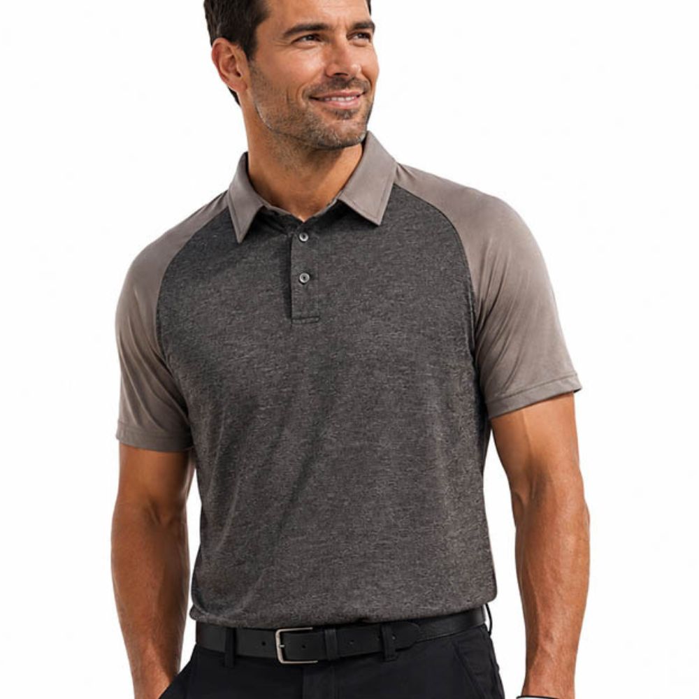 Reflo Tummel Short Sleeve Golf Polo Shirt - Dolomite Brown