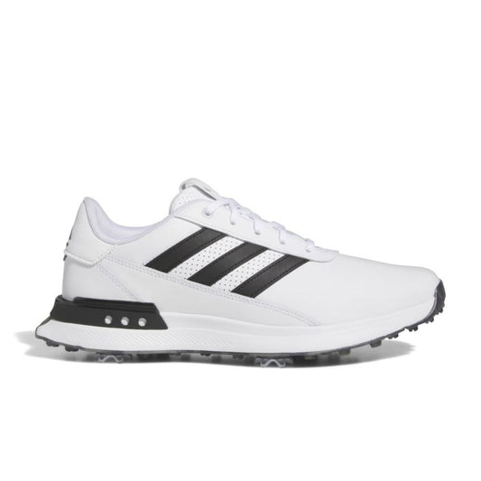 adidas S2G Mens Leather Spiked Golf Shoes - IF0292 White / Core Black / Silver Metallic 8