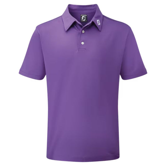 Footjoy Stretch Pique Solid Golf Polo Shirt - 91820 Purple S