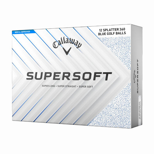 Callaway Supersoft Golf Balls 2025 - White / Blue Splatter White / Blue Splatter