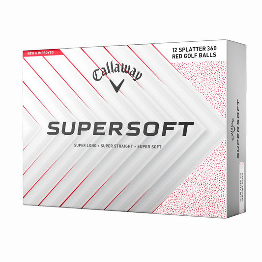 Callaway Supersoft Golf Balls 2025 - White / Red Splatter White / Red Splatter